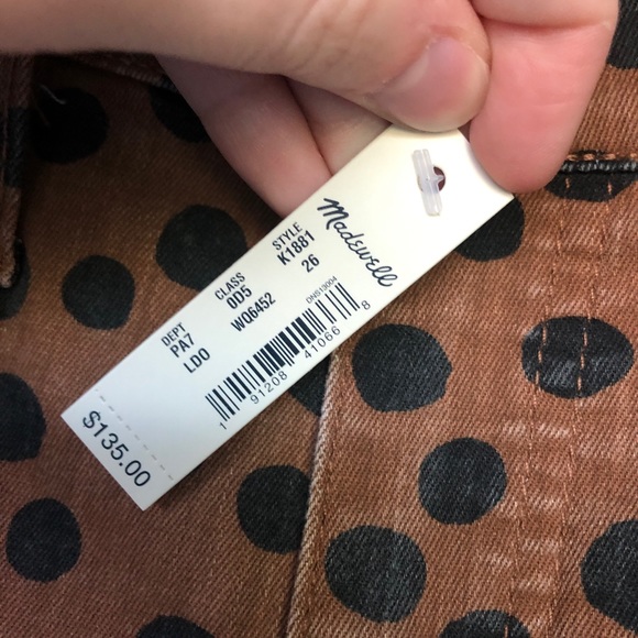 Madewell NWT High Waisted Skinny Jeans Leopard Dot - Picture 9 of 10